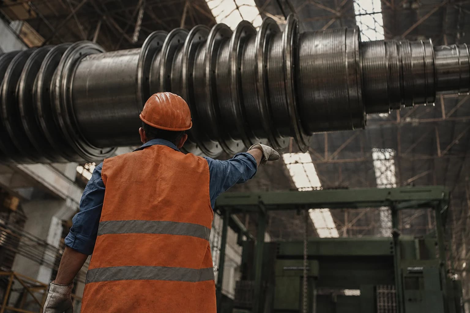 Maintenance work in an industrial workshop